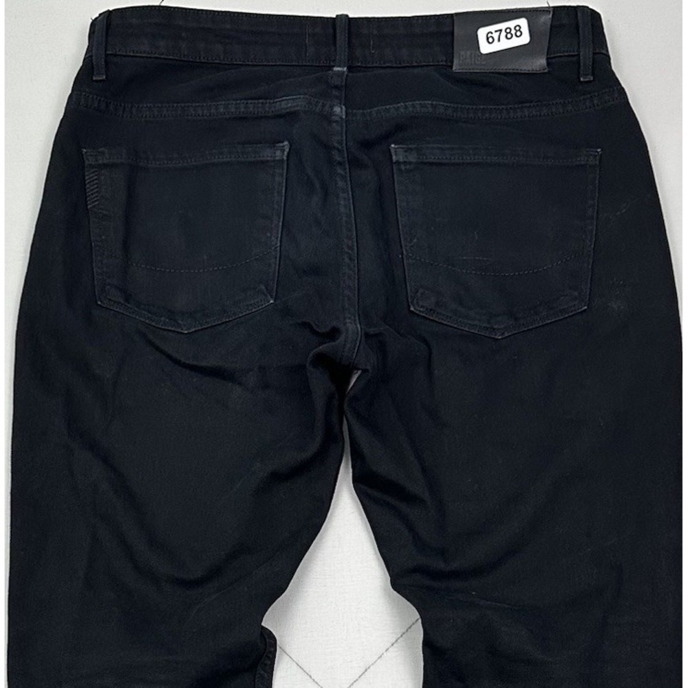 PAIGE Federal Jeans Mens 30 30x32 Black Overdye Slim Straight Stretch Denim